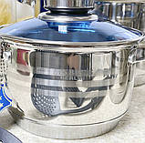 Набір посуду з термодатчиком, фритюрницею та кухонними приладами Royalty Line 18 предметів RL-1801BM, фото 2