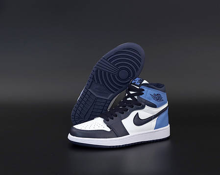 Жіночі кросівки Nike Air Jordan.Blue. ТОП Репліка ААА класу., фото 2