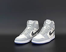 Женские кроссовки Nike Air Jordan. Grey. ТОП Реплика ААА класса., фото 2