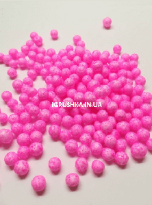 Пінопластові кульки для слайму великі рожеві, 7-9 мм