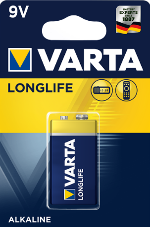 Алкалінова Батарейка 9V Varta LONGLIFE