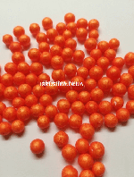 Пенопластовые шарики для слайма крупные оранжевые, 7-9 мм