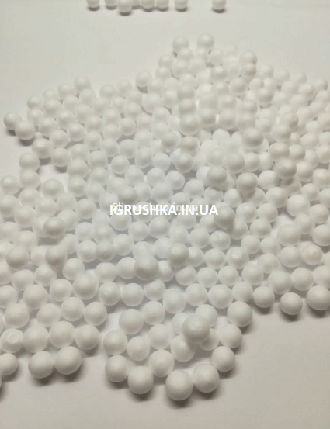 Пінопластові кульки для слайма великі білі, 7-9 мм, фото 2