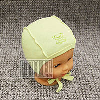 1-3 р 38 (2) трикотажный чепчик для новорожденных шапочка для грудничка демисезонная 4045 СЛТ