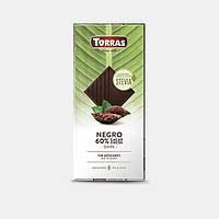Шоколад чорний без цукру та глютену Torras Stevia Negro 60% какао 100 г Іспанія