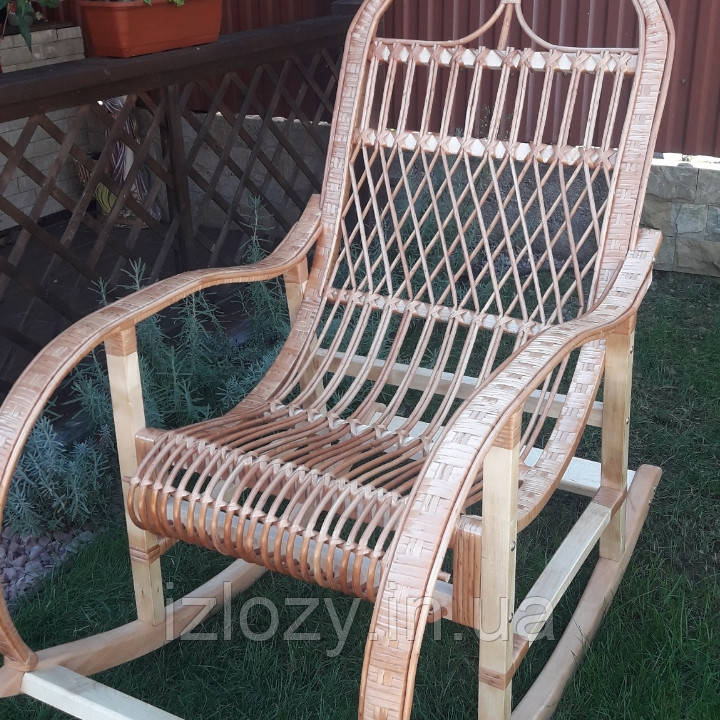 Плетеная кресло-качалка из лозы РОЗБОРНАЯ - фото 8 - id-p1258701904