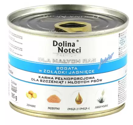 Dolina Noteci Premium 185 гр для цуценят дрібних порід зі шлунком ягняти та картоплею