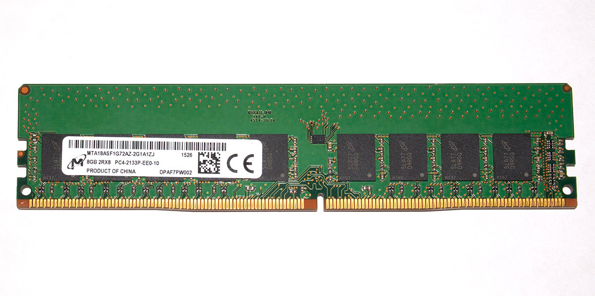 Micron 8Gb DDR4 2133 MHz PC4-2133P пам'ять ECC небуферизированная