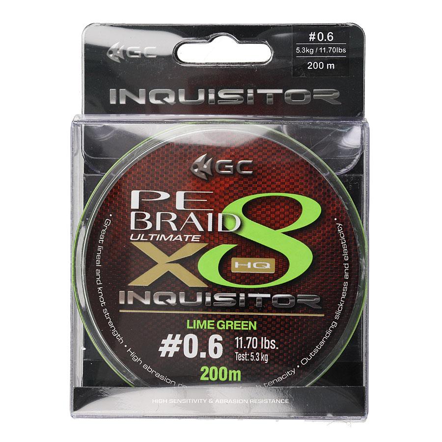 Шнур GC Inquisitor X8 LG 200м #1.5/0.205мм (флуоресцентно-зелений)