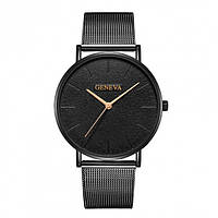 Женские часы Geneva Classic steel watch черные