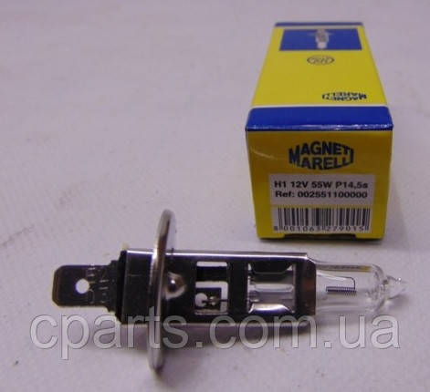 Лампа фари (H1) дальнього світла Renault Logan MCV 2 (Magneti Marelli 002551100000) (висока якість)