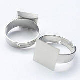 Основа для кільця 12 х 12 мм (розмір регулювання.) 100 шт. сталь, фото 2