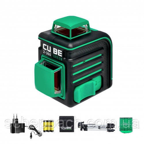 Лазерний нівелір ADA CUBE 2-360 GREEN PROFESSIONAL EDITION, фото 1