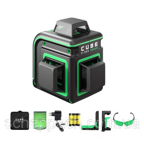 Нівелір лазерний ADA CUBE 3-360 GREEN HOME EDITION, фото 1
