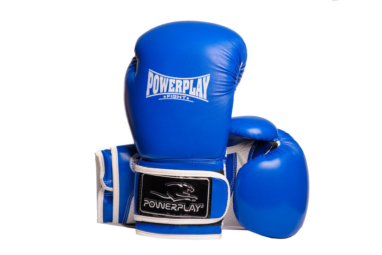 Боксерські рукавиці PowerPlay 3019 Сині 16 унцій