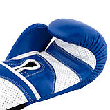 Боксерські рукавиці PowerPlay 3019 Сині 16 унцій, фото 5