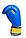 Боксерські рукавиці PowerPlay 3004 JR Classic Синьо-Жовті 8 унцій, фото 3