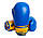 Боксерські рукавиці PowerPlay 3004 JR Classic Синьо-Жовті 6 унцій, фото 5