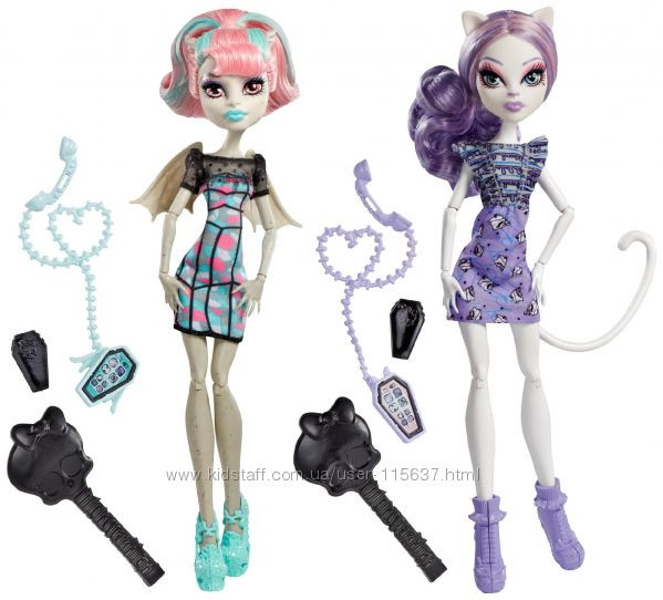 Набір ляльок Monster High Катрін де Мяу та Рошель Гойл — Rochelle Goyle Catrine Demew Ghoul Chat