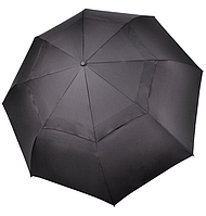 Зонт черный Star Rain полуавтомат с кожаной ручкой и воздушным клапаном
