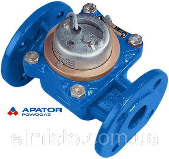 Водознімач Apator PoWoGaz MWN-40-NK (XB) з імпульсним виходом турбінний Ду-40 сухохід промисловий, фото 1