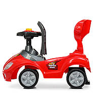 Каталка Толокар M 4205-3 червоний з батьківською ручкою, фото 6