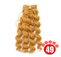 Волнистые волосы трессы для кукол 15 см * 100 см. Золотистый русый цвет