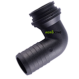 Коліно всмоктувального фільтра 32/90 Agroplast Патрубок всмоктувального фільтра обприскувача Агропласт, фото 2