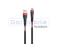 Кабель Hoco U39 Micro-USB 1.2m красно-черный (алюминиевый сплав, нейлоновая оплетка)