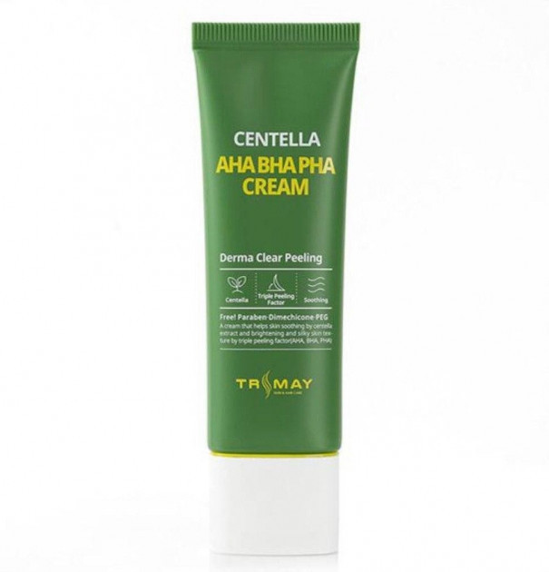 Оновлювальний крем для обличчя з кислотами та центелою Trimay Aha Bha Pha Centella Cream 50 мл