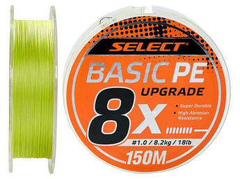 Шнур Select Basic PE 8x 150m (салат) #1.0/0.14mm 18lb/8.2kg