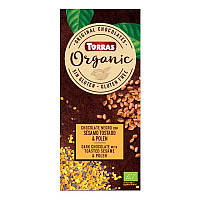 Шоколад черный Torras с Сезамом и Пыльцой Organic Bio negro без глютена 100 г Испания