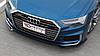 Спліттер Audi A6 C8 S-line / S6 C8 тюнінг елерон губа обвіс переднього бампера (V1), фото 3