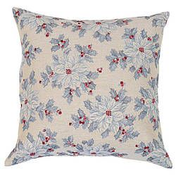 Новорічна наволочка гобеленова Зимові намисто 45*45 см одностороння наволочка