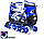 Розсувні ролики POWER CHAMPS, сині, світні колеса 34-37, фото 2