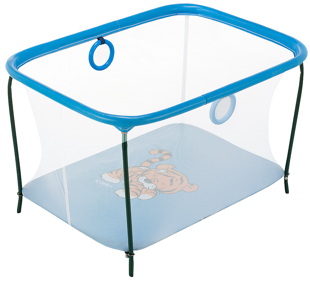 Манеж Qvatro LUX-02 дрібна сітка синій (panda)