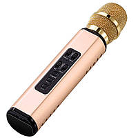 Караоке микрофон Losso K6 Premium золотой (стерео звук)