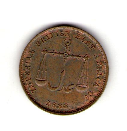 Момбаса (Британськатютюндія) 1 пейс 1888 рік П51, фото 1