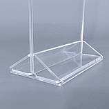 Менюхолдер під єврофлаєр (99 х 210 мм), з трикутною підставкою, акрил 2 мм, фото 3