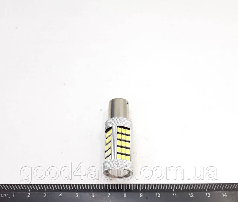 Лампа світлодіодна P21W BA15S 63SMD (28/35) лінза T25 30W, фото 1
