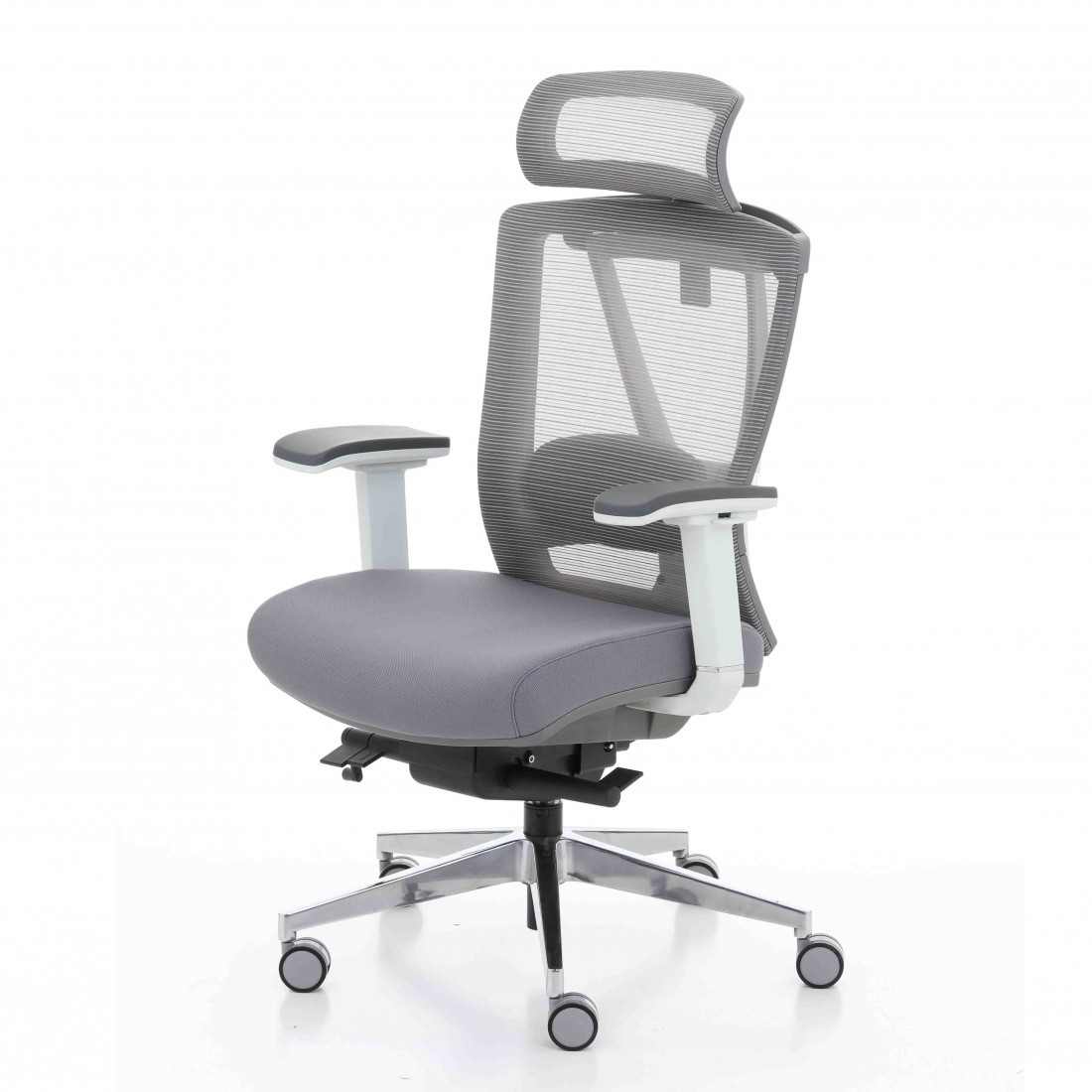 КРІСЛО КОМП'ЮТЕРНЕ З ПІДГОЛІВНИКОМ Enrandnepr ERGO CHAIR 2 Grey