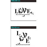 Акрилова 3D-наклейка "Love" світло-фіолетовий, фото 4