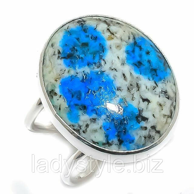 Шикарный перстень с азуритом от студии LadyStyle.Biz украшения амазонит купить серебро браслет подарок оберег