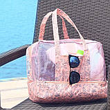 Пляжна сумка Weekeight Листя. Ніжно-рожева, фото 6