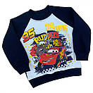 Реглан дитячий для хлопчика з принтом Тачки двунитка, фото 2