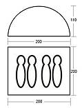 Намет 4-х місцева Acamper DOMEPACK4 з двостороннім замком, фото 5