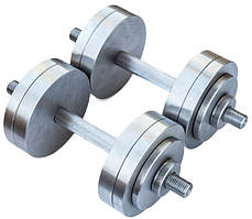 Розбірні гантелі метал 2 по 18 кг (набірні гантелі для будинку загальна вага 36 кг)