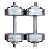 Розбірні гантелі метал 2 по 18 кг (набірні гантелі для будинку загальна вага 36 кг), фото 3