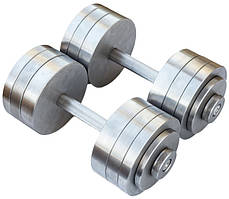 Розбірні гантелі метал 2 по 28 кг (набірні гантелі для будинку загальна вага 56 кг)