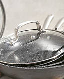 Сковорода з мармуровим антипригарним покриттям 28см Edenberg EB-3350 Сковорода з литого алюмінію карбованої, фото 9